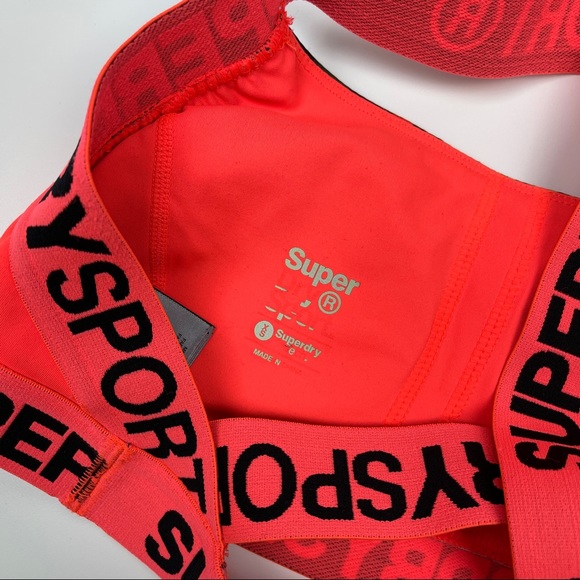 SUPERDRY Sport Neon Orange Sports Bra XS - Picture 10 of 16